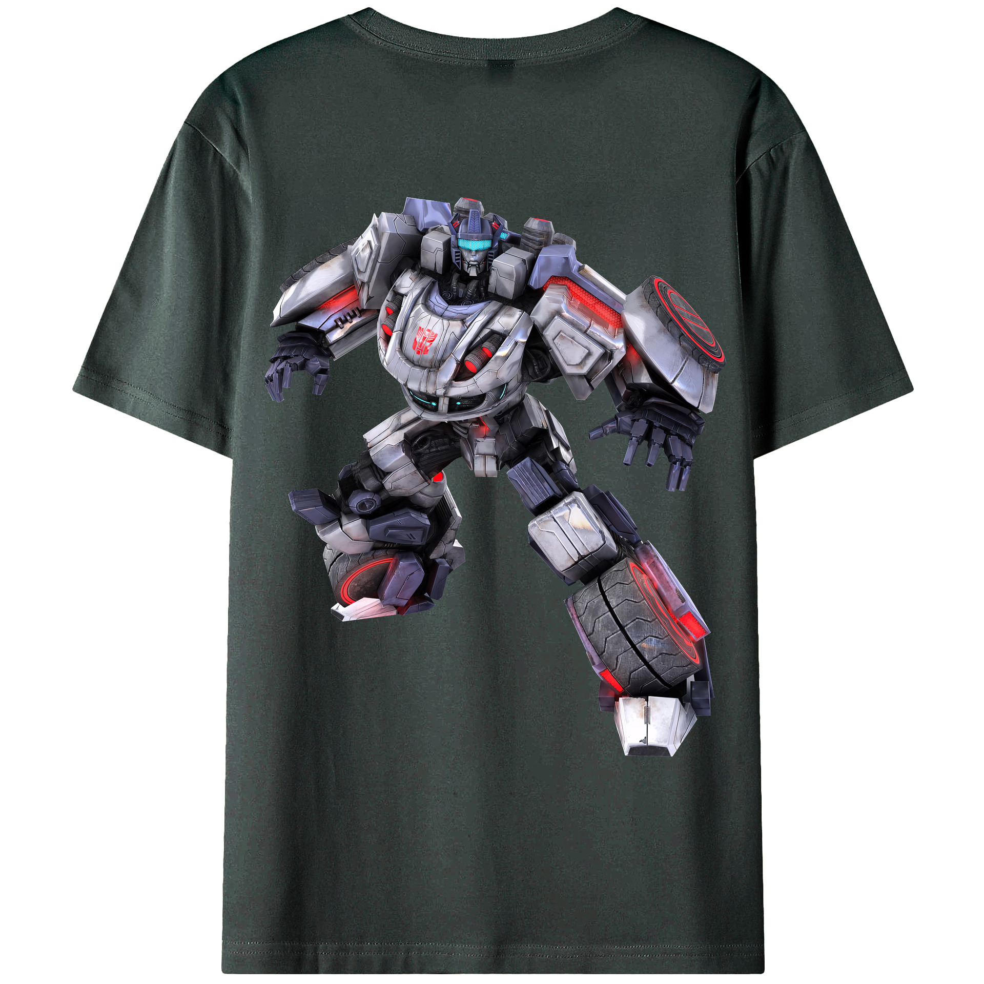 （画像用） Transformers トランスフォーマー 綿100％ メンズ半袖Tシャツ（バックプリント） 通気性